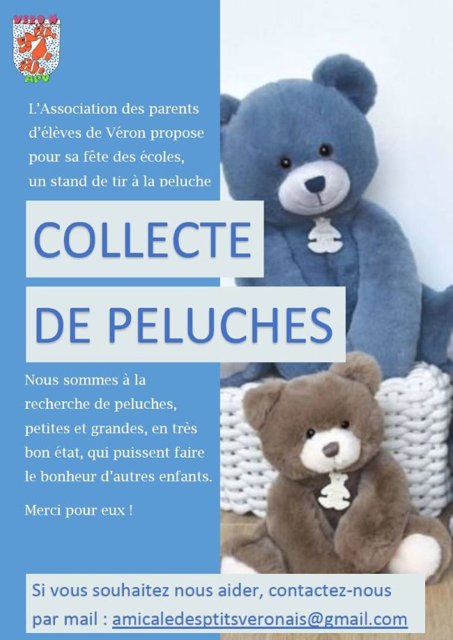 Collecte de peluches – Fête des écoles